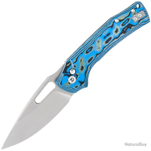 Couteau pliant - Dream Tech Knives lame D2 Blue Micarta