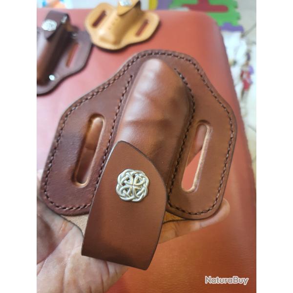 �tui cuir pour gros couteau thiers