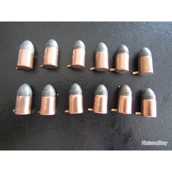 UN LOT DE 12 BALLES A BROCHE CALIBRE 11 mm