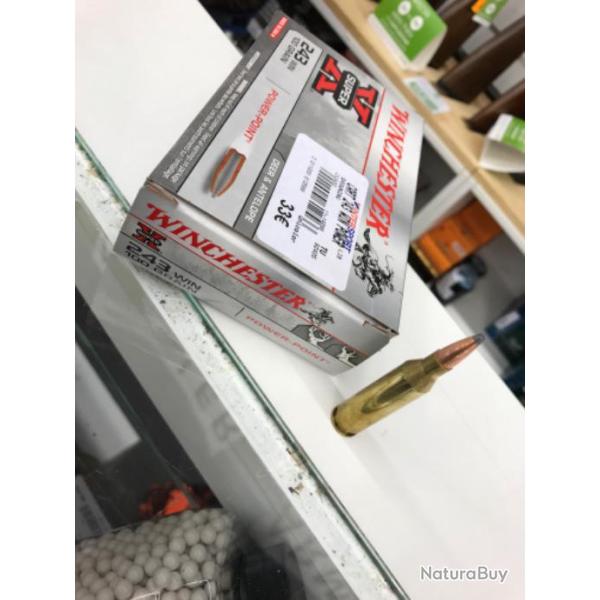 Balles Winchester power point 243 Win 100 grains