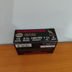 10 CARTOUCHES WINCHESTER SUPREME DOUBLE X TURKEY,12/70, 42G, N&deg; 4