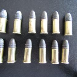 UN LOT DE 12 BALLES CALIBRE 320 BULLDOG POUDRE NOIRE