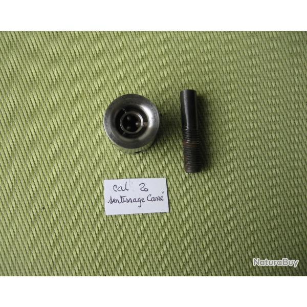 Rare... Lissoir sp�cial d'armurier 1�re qualit� cal 20 pour sertissage carr� (bien lire l'annonce)