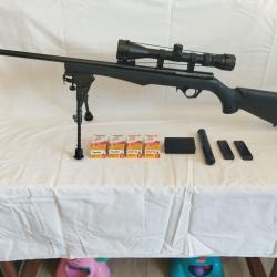 ROSSI 8122 22LR + lunette 3-9 x 40HD + mod&eacute;rateur de son....voir plus....