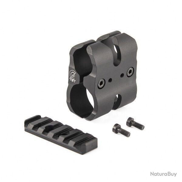 Tactical Barrel Clamp Toni System +1 Picatinny Rail Noir