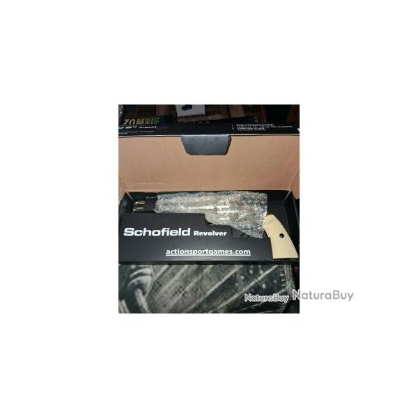 REVOLVER "SCHOFIELD 6" - IVORY FULL METAL - Cal. 4.5 PLOMBS - CO2