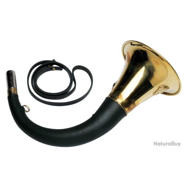 Corne laiton cintr�e 50 cm gain�e cuir Januel 50