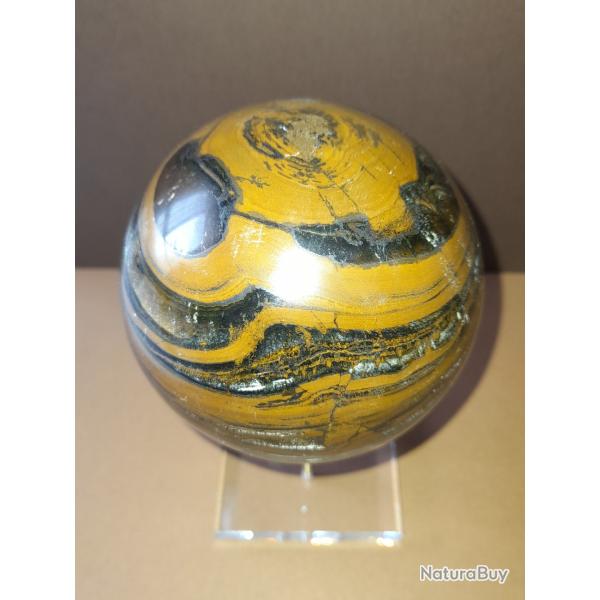 SPHERE OEIL DE TIGRE PIERRE DE COLLECTION