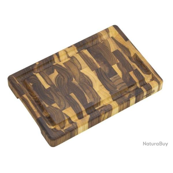 Planche � d�couper Billot Teck bois de bout Stolf supreme 30X20X3.2cm