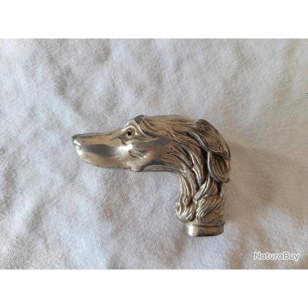 Pommeau canne de marche t�te de chien