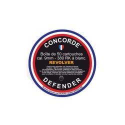 Bo&icirc;te de 50 Cartouches &agrave; Blanc Concorde Defender RK - Cal. 9mm