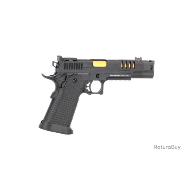 PISTOLET 6MM SA-VGP23 VAPOR OPTIC READY BLACK AND GOLD - AIRSOFT