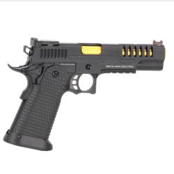 PISTOLET 6MM SA-VGP25 VAPOR OPTIC READY BLACK AND GOLD - AIRSOFT