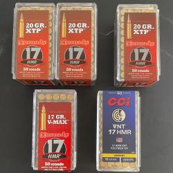 Lot cartouches Hornady 17hmr et Cci 17 hmr