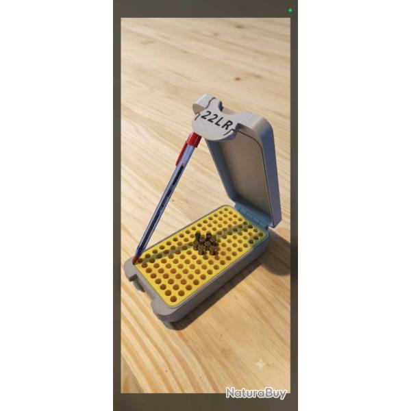 boite vide sans munitions 22lr grav� en gris