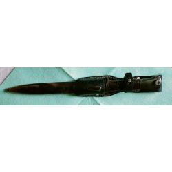 Reproduction Ba&iuml;onnette Allemande Mauser K98 / 98k avec Fourreau et Gousset Cuir - WW2