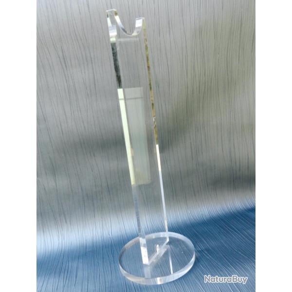 Pr�sentoir - pied support en cristal acrylique - Sabre, fusil et objets longs
