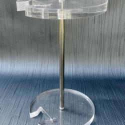 Pr&eacute;sentoir : pied support en cristal acrylique - Sp&eacute;cial couteaux et petits objets