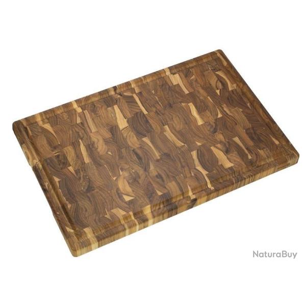 Planche � d�couper billot teck bois de bout Stolf supreme 58.5X38X3.2cm