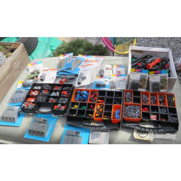 lot accessoire arrosage gardena et autre marque micro drip irrigation goutte