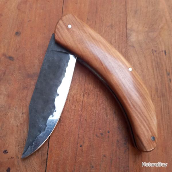 Gros Couteau ARTISANAL FORG� BERGER  Manche en OLIVIER Poncetage