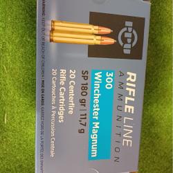 6 Bo&icirc;tes de munitions PARTIZAN calibre 300 Magnum &agrave; retirer dans le d&eacute;partement 66