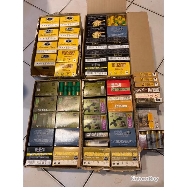 lot munitions calibre 20