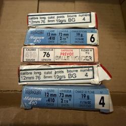 lot munition calibre 12 ou 410