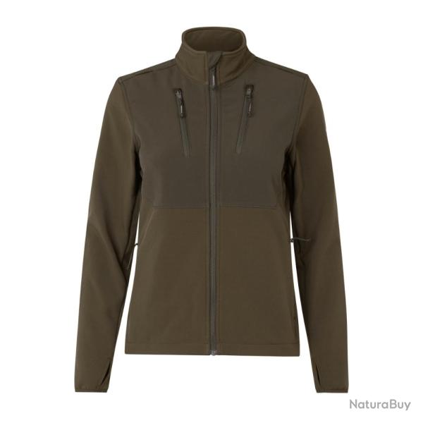 Veste Softshell Femme H�rkila Scandinavian Willow Green/Shadow Brown - veste scandi soft WG F L