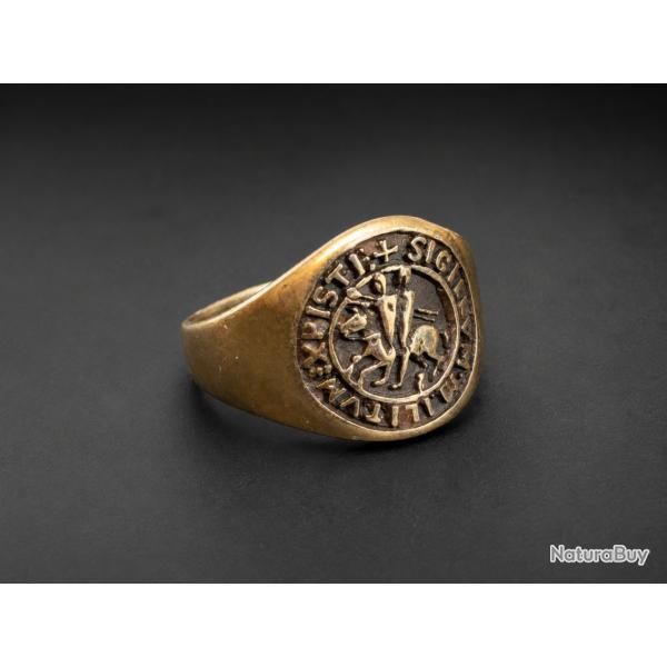 Chevali�re en laiton Sceau des Templiers T65 - blason armoiries h�raldique