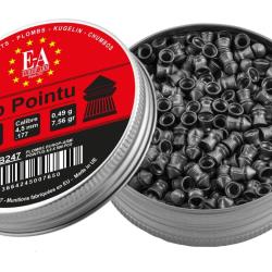 Plombs Europ-Arm &agrave; t&ecirc;te pointue cal. 4,5 mm - Europ-Arm