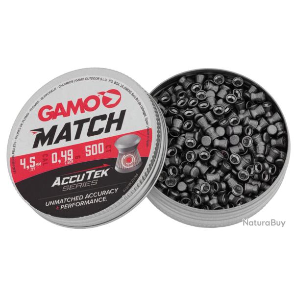 Plombs Gamo Match Accutek 500 - 4,5 mm - Gamo