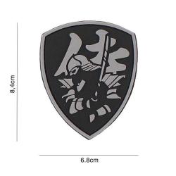 Patch 3D PVC Samurai Shield (101 Inc) Chaos Grey