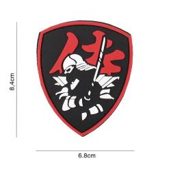 Patch 3D PVC Samurai Shield (101 Inc) Rouge