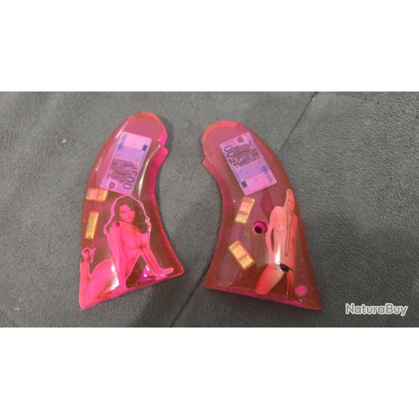 Plaquettes de crosse pour Pietta remington 1858 en r�sine �poxy personnalis�es !