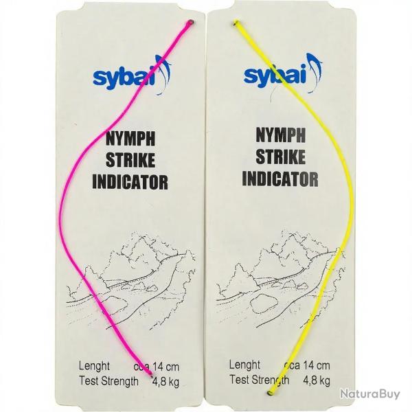 Indicateur de touche Nymph Strike Indicator SYBAI fluo jaune