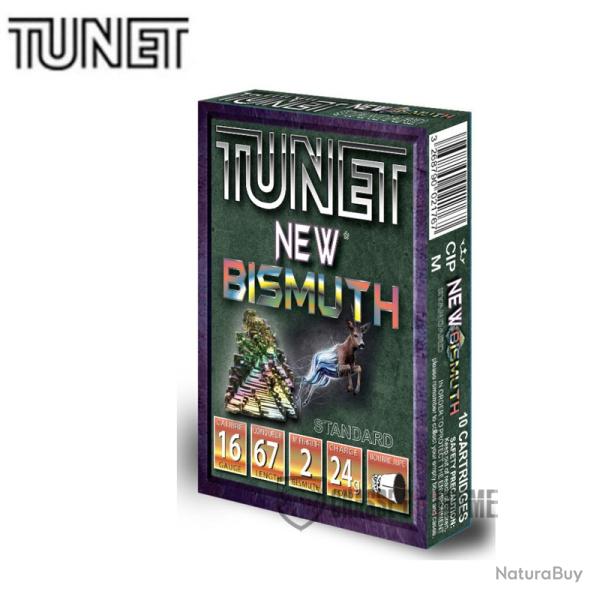 10 Cartouches TUNET Bismuth 24Gr Cal 20/67 Pb 2