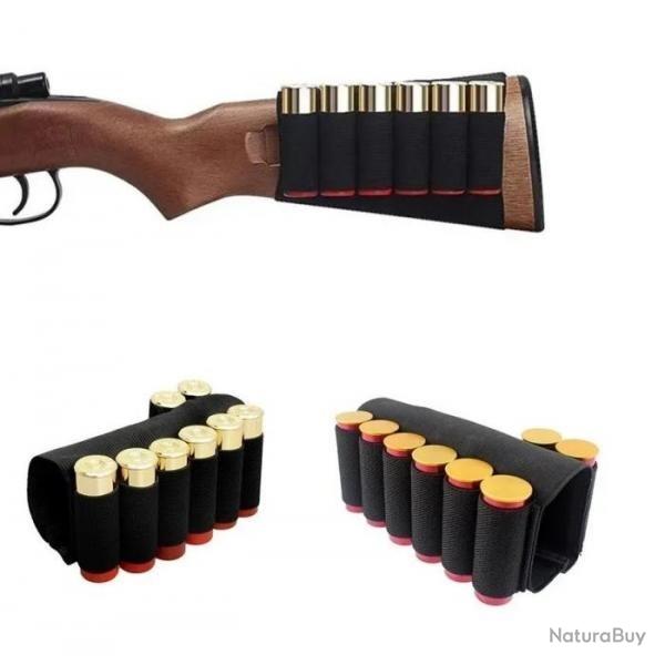 Cartouchi�re de crosse extensible 8 cartouches calibre 12, 16 ou 20 pour fusil