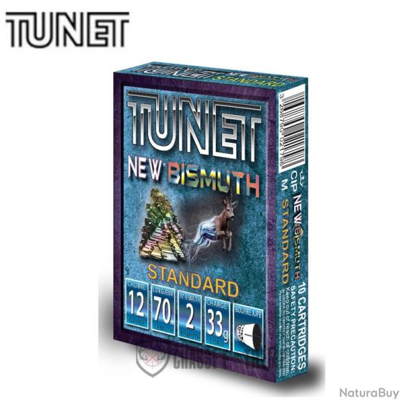 10 Cartouches TUNET Bismuth 33Gr Cal 12/70 Pb 2