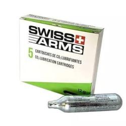 Lot 5 Cartouche Co2 Sparclettes Lubrifiantes Swiss Arms