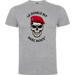 Tee shirt le diable rit avec nous Colo - Gris - Taille S