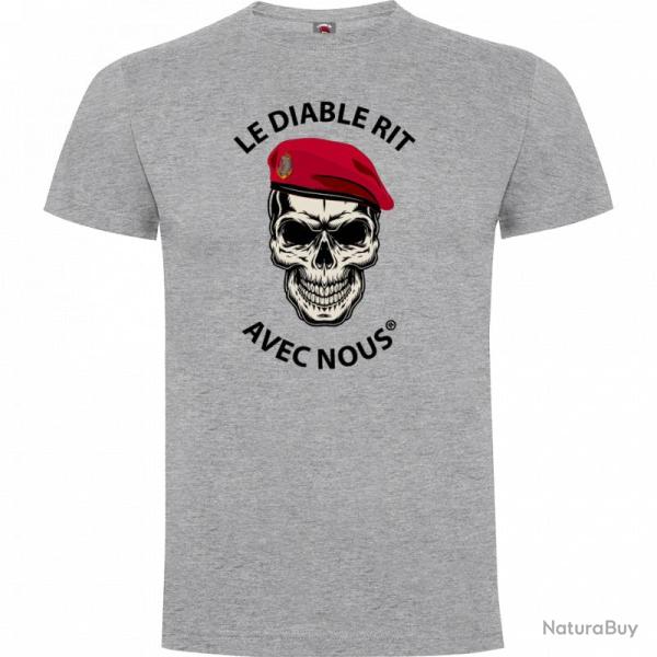 Tee shirt le diable rit avec nous Colo - Gris XL