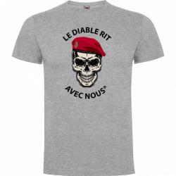 Tee shirt le diable rit avec nous Colo - Gris M