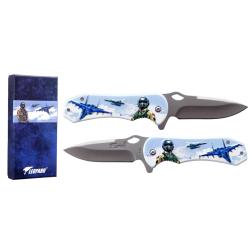 Op&eacute; 1� LEOPARD - Couteau tactique 3D grip - Air Force lot 3