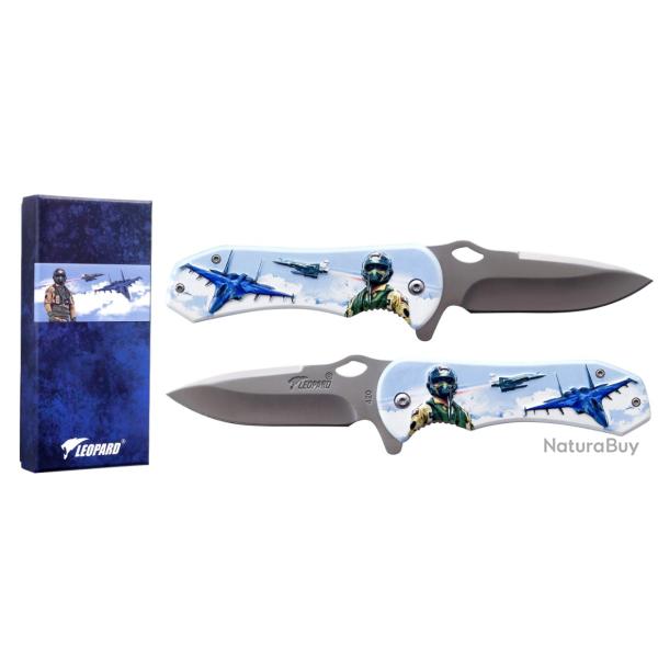 Op� 1� LEOPARD - Couteau tactique 3D grip - Air Force lot 3