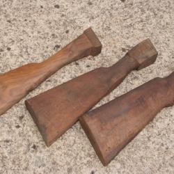 Lot de 3 &eacute;bauches en Noyer pour crosses