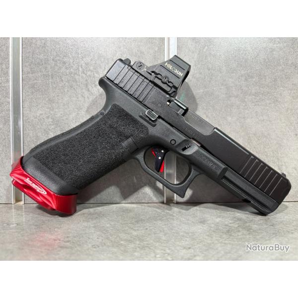 PACK Pistolet GLOCK 17 Gen 5 Custom Calibre 9 mm Para + HOLOSUN 507 Comp + 3 Chargeurs