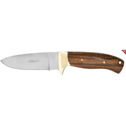 Op&eacute; 1� L&eacute;opard - Couteau Aventurier &agrave; lame fixe tombante 24 cm & &eacute;tui - bois fonc&eacute; lot 9