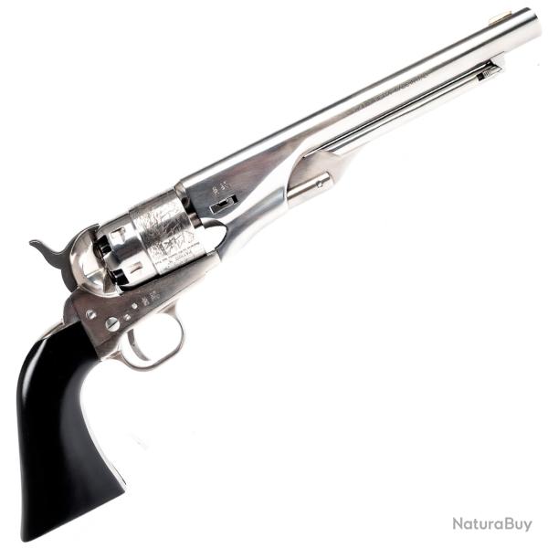 REVOLVER PN PIETTA 1860 ARMY ACIER GRAVE CAL 44 PN POIGNEE EN BOIS VERNI NOIR
