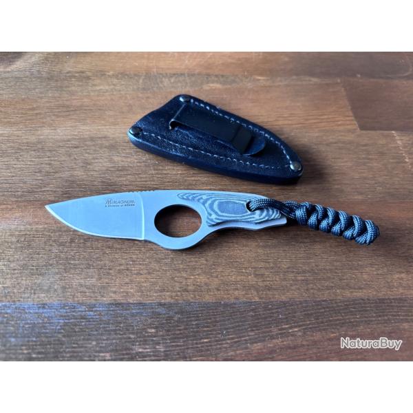 Couteau fixe Boker Magnum, �tui cuir, neuf
